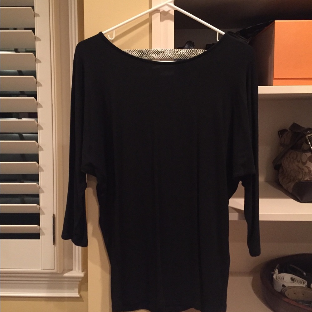Market & Spruce black 3/4 sleeve top